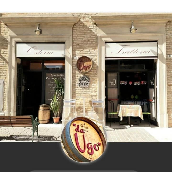 Facciata storica della Trattoria da Ugo a Fano